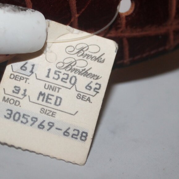 New w Tag Old Stock Brooks Brothers Genuine Alligator Crocodile Belt M